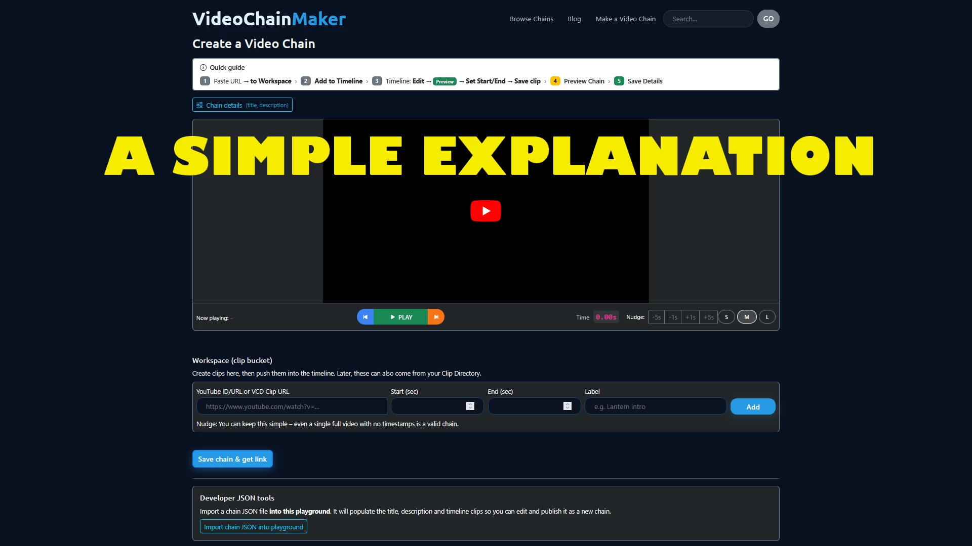 VideoChainMaker (VCM): A Simple Explanation